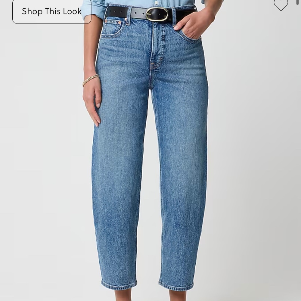 J Crew Barrel-leg jean in all-day stretch